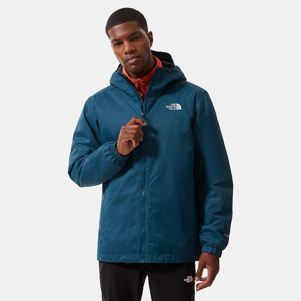 The North Face Quest Insulated Ανδρικα Αδιάβροχο Μπουφάν - Μπλε Μαυρα / Ασπρα (DRYW81645)